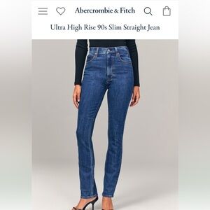 Abercrombie Curve Love Ultra High Rise 90s Slim Straight Jean